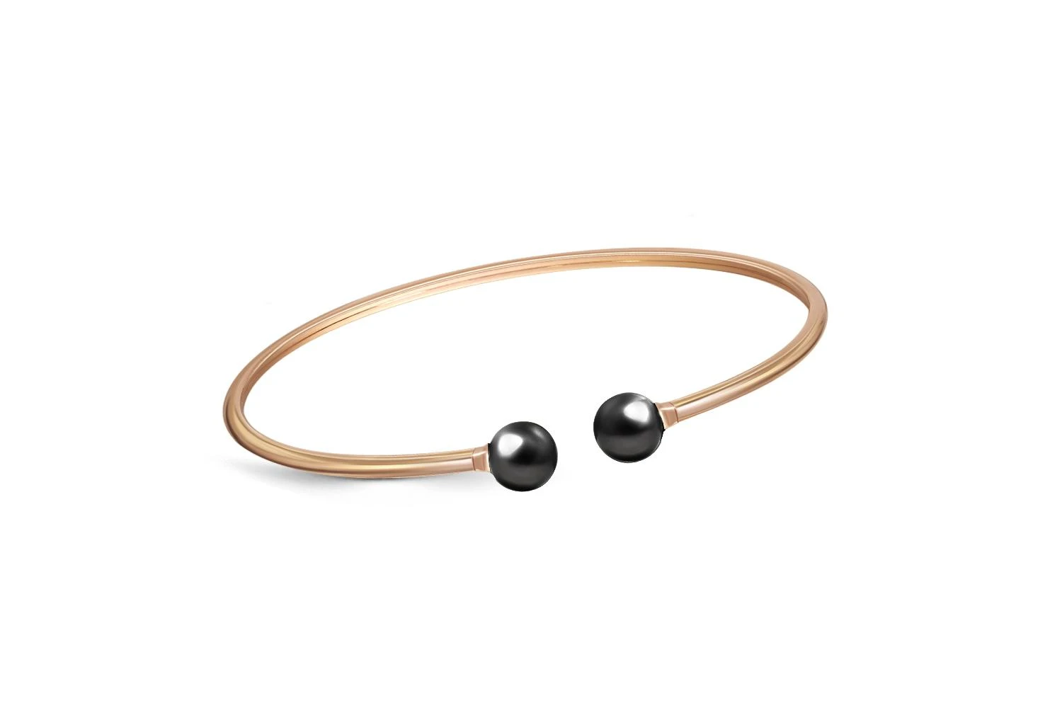 Браслет из красного золота с 2 жемчужинами