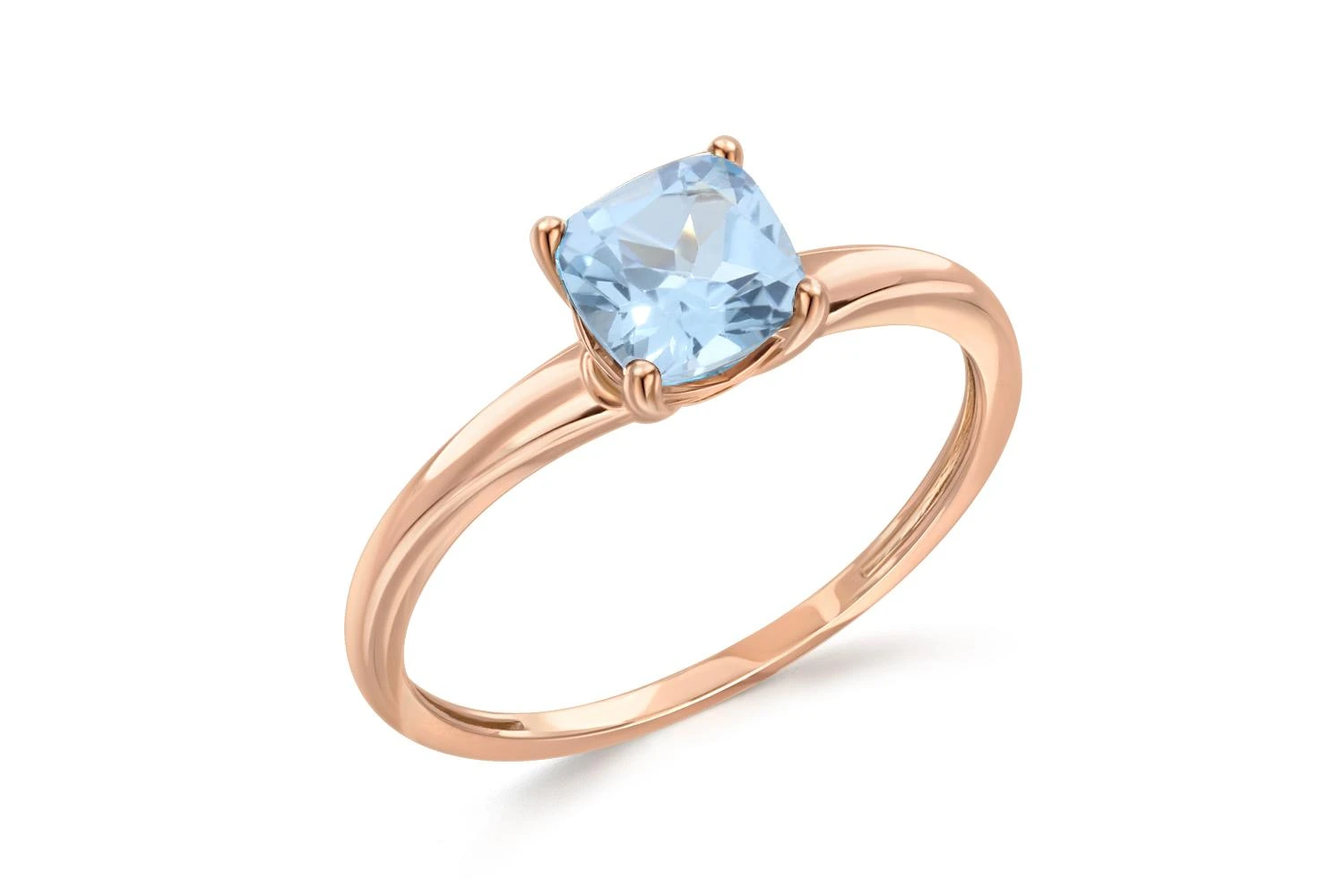 Кольцо из красного золота с топазом sky