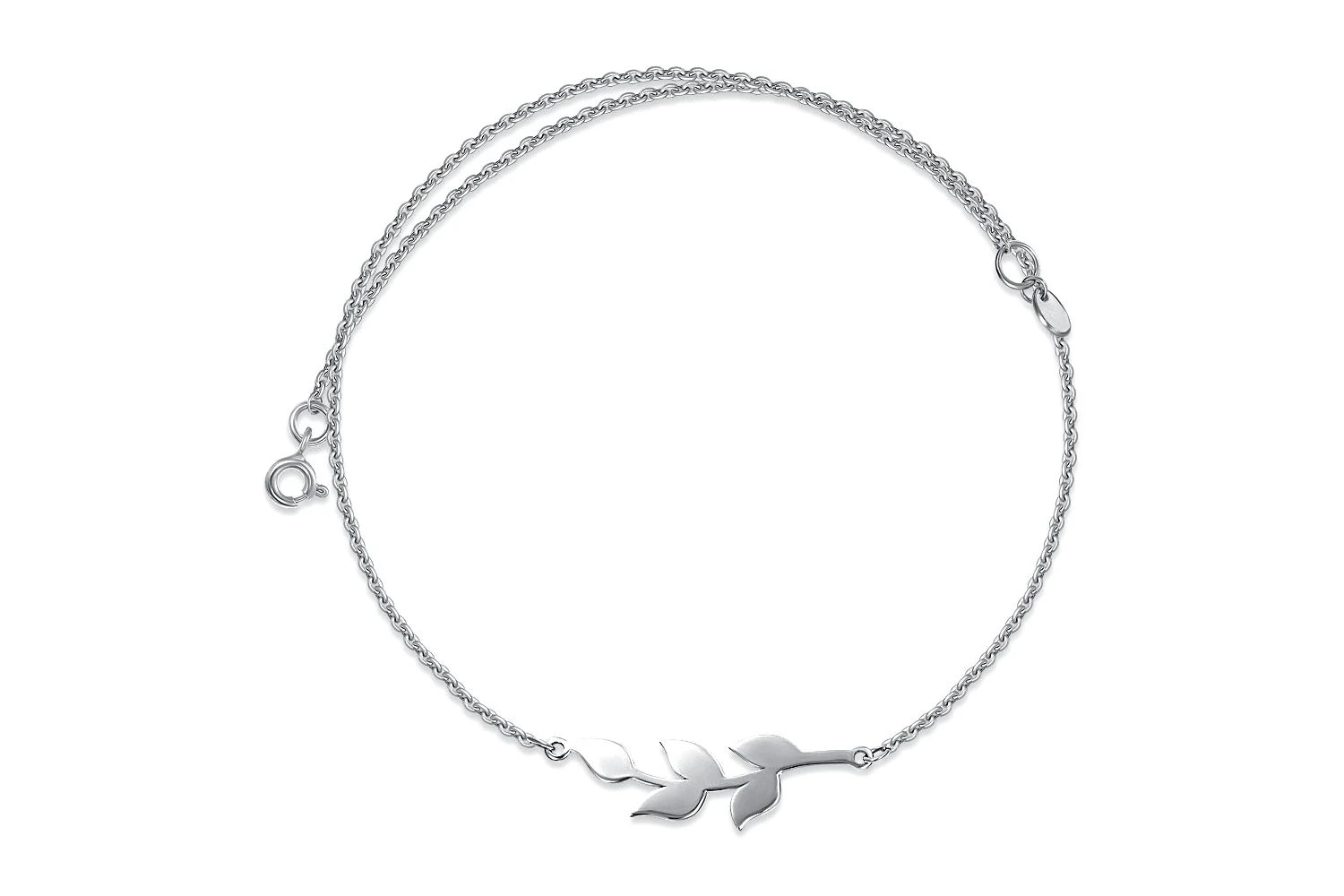 Колье Веточка из белого золота без вставок