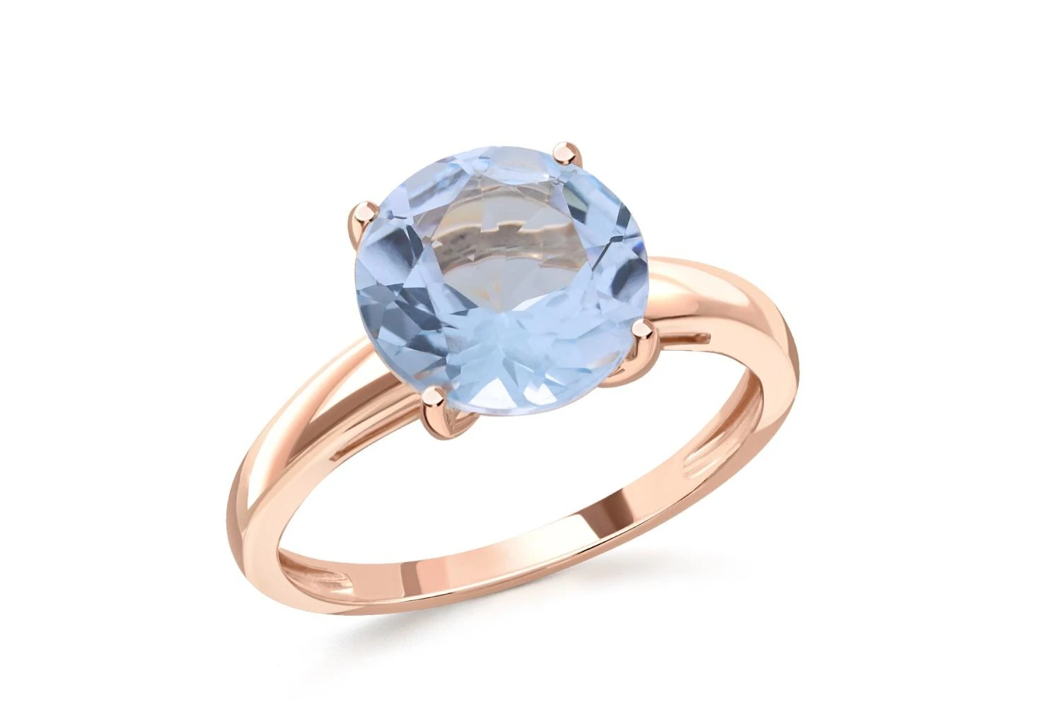 Кольцо из красного золота с топазом sky