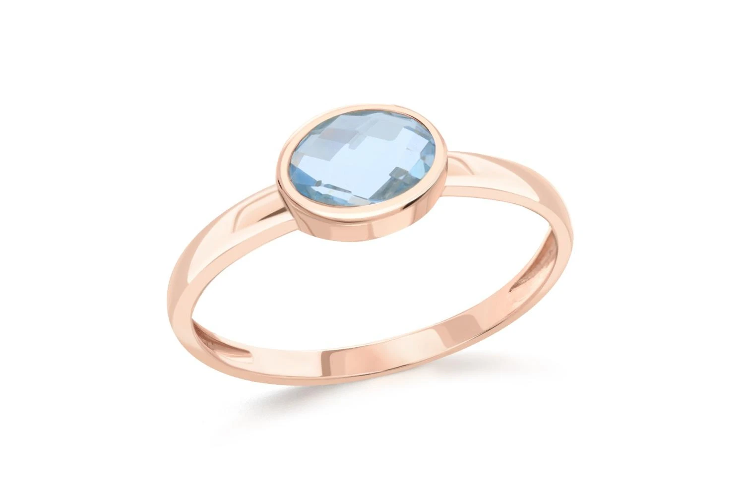 Кольцо из красного золота с топазом sky