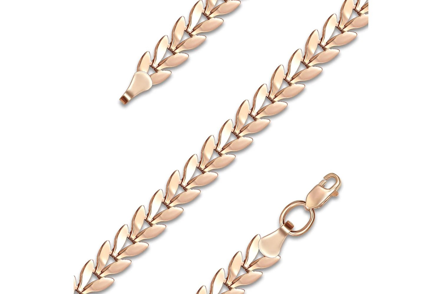 Браслет Веточка из красного золота без вставок