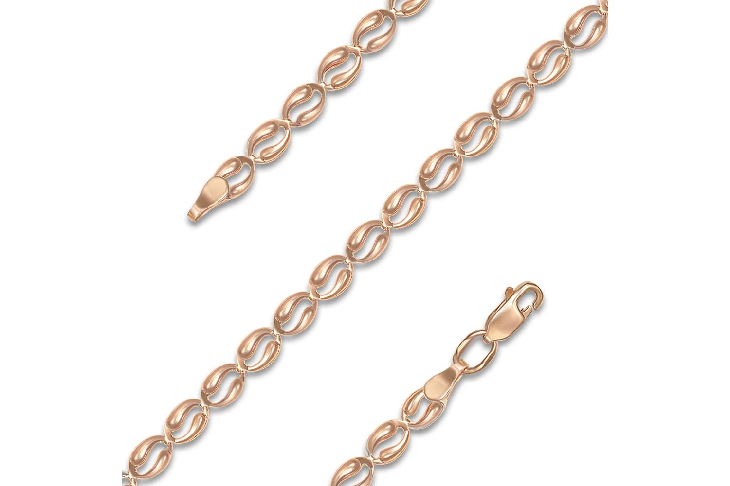 Браслет из красного золота без вставок