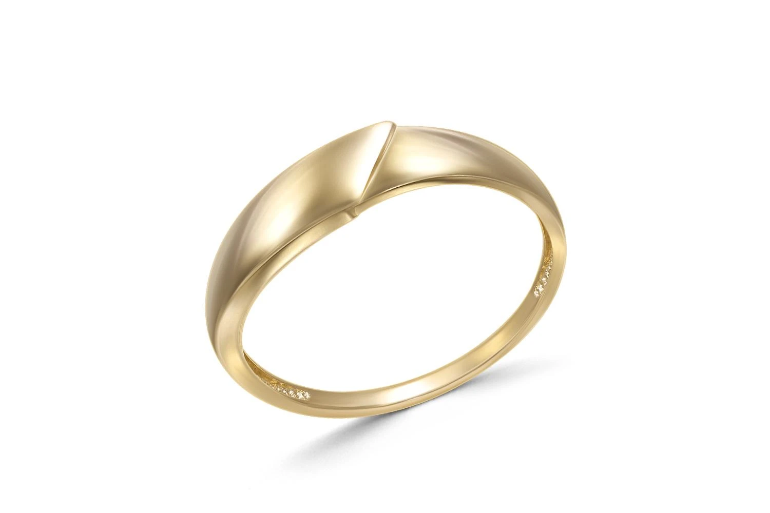 Кольцо из жёлтого золота без вставок