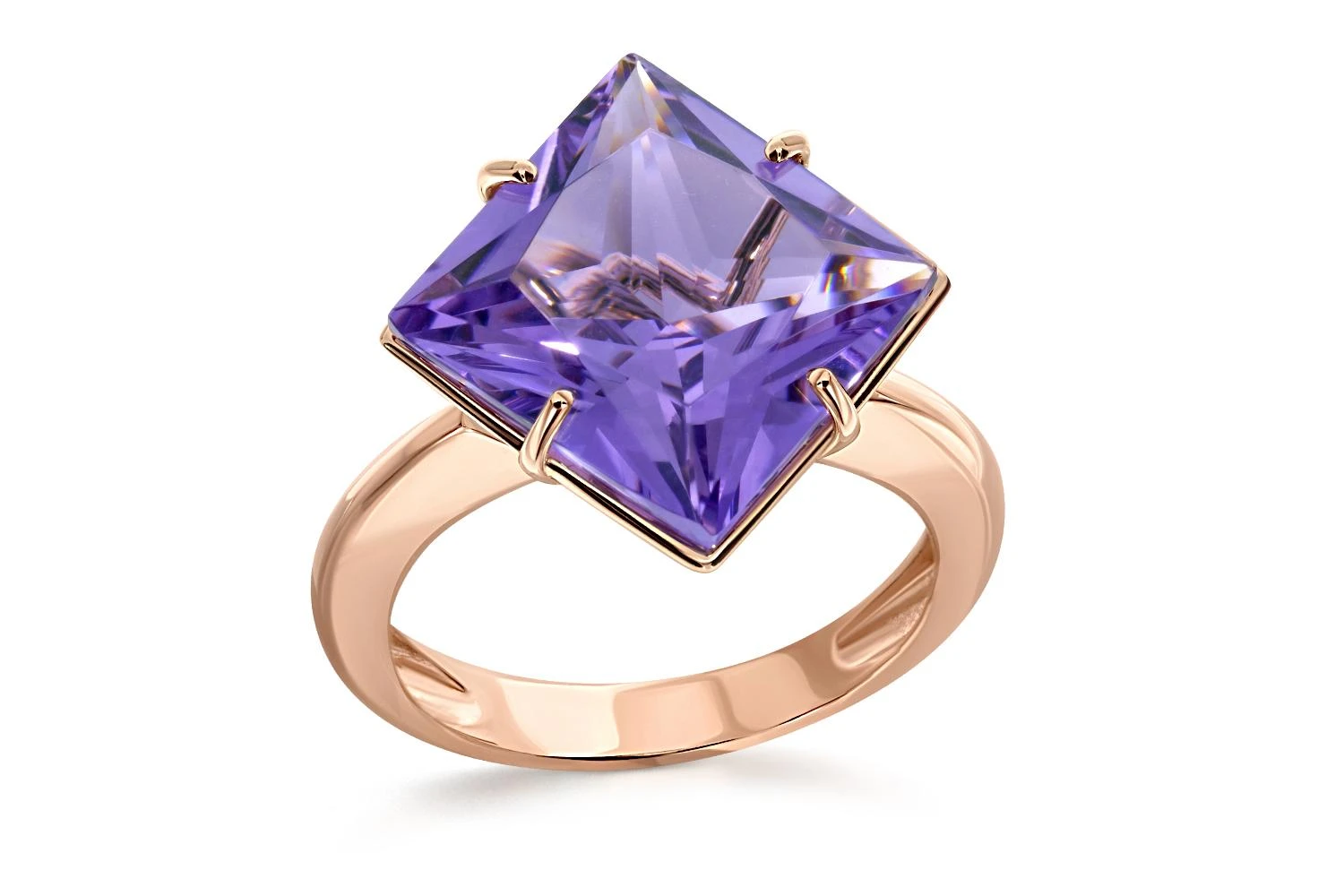 Кольцо из красного золота с наноситалом