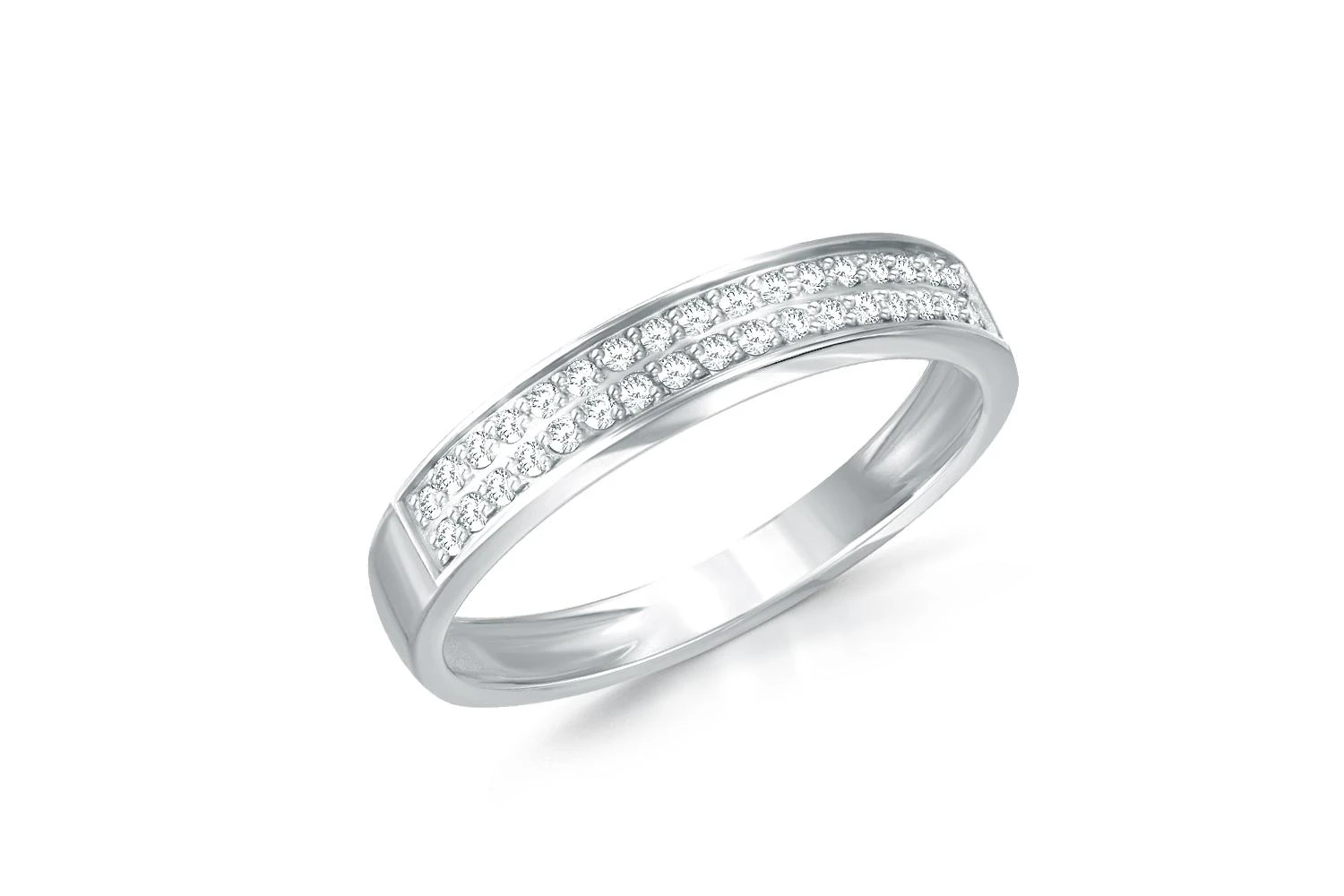 Кольцо Дорожка из белого золота с 34 бриллиантами