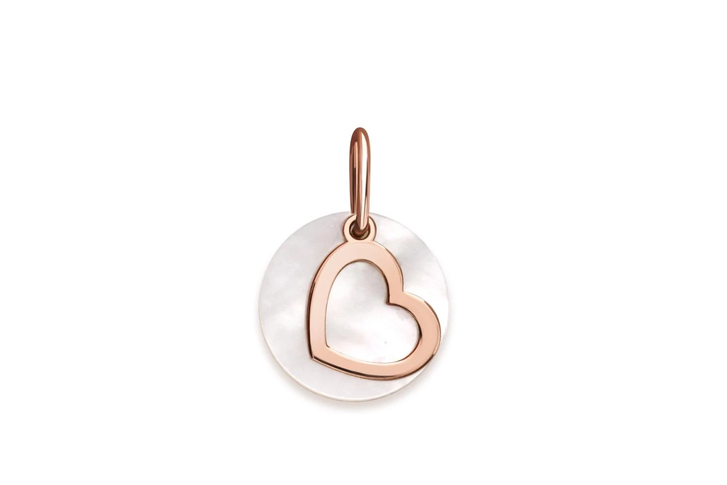 Подвеска из красного золота с перламутром