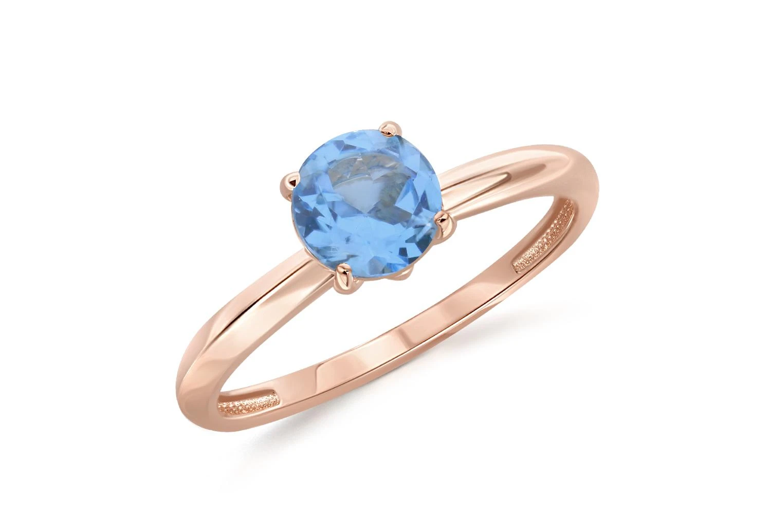 Кольцо из красного золота с топазом swiss