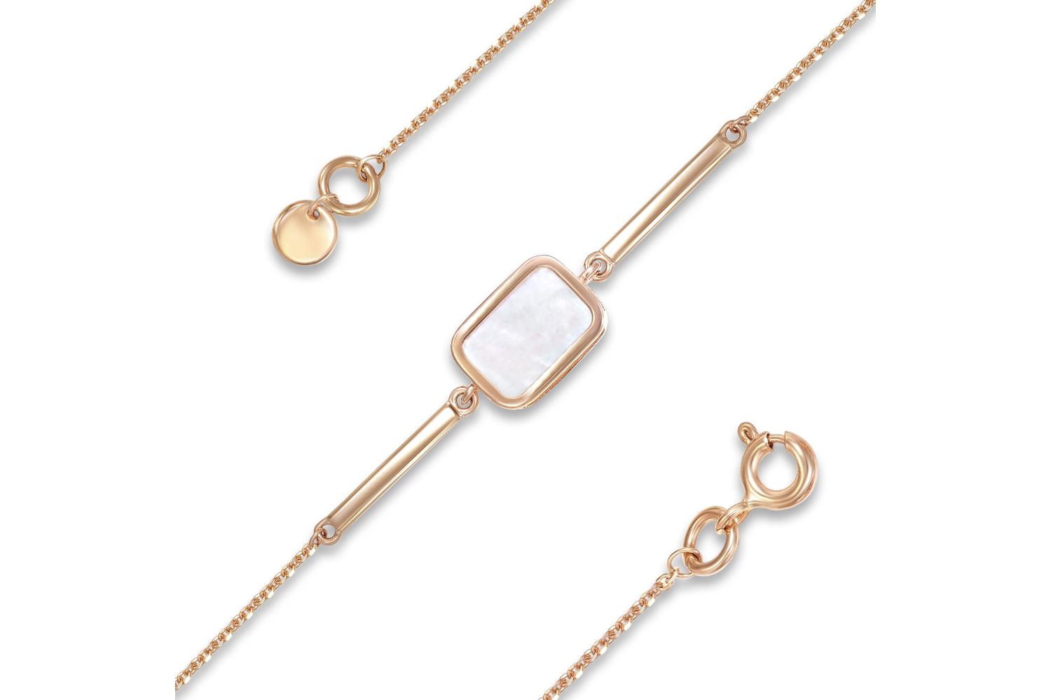 

Браслет с перламутром из красного золота