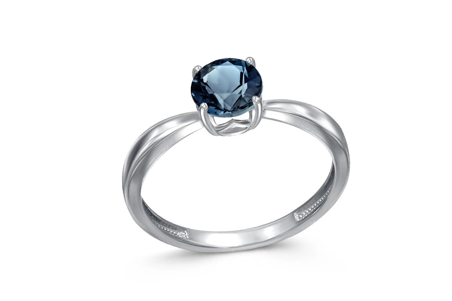 Кольцо из белого золота с топазом лондон