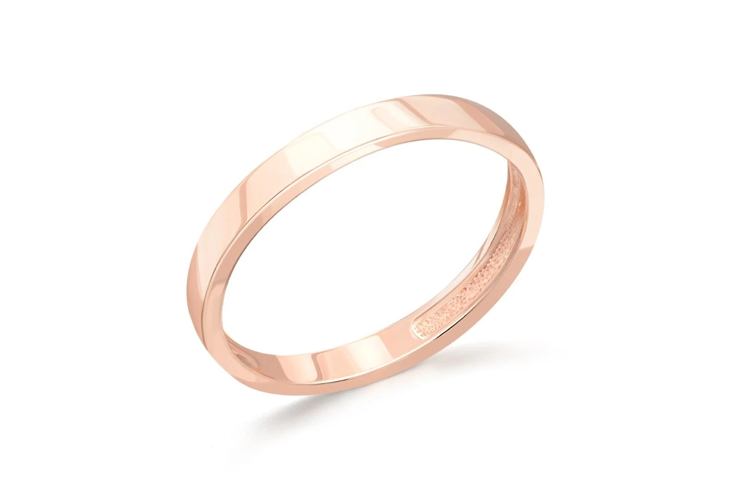 Обручальное кольцо из красного золота без вставок