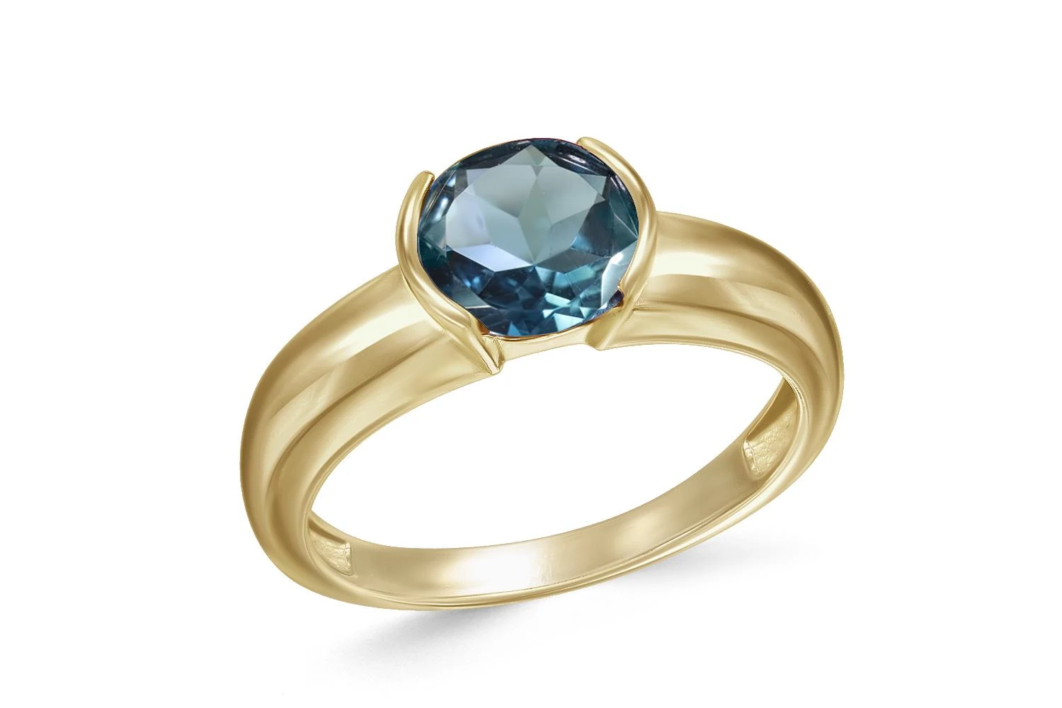 Кольцо из жёлтого золота с кварцем