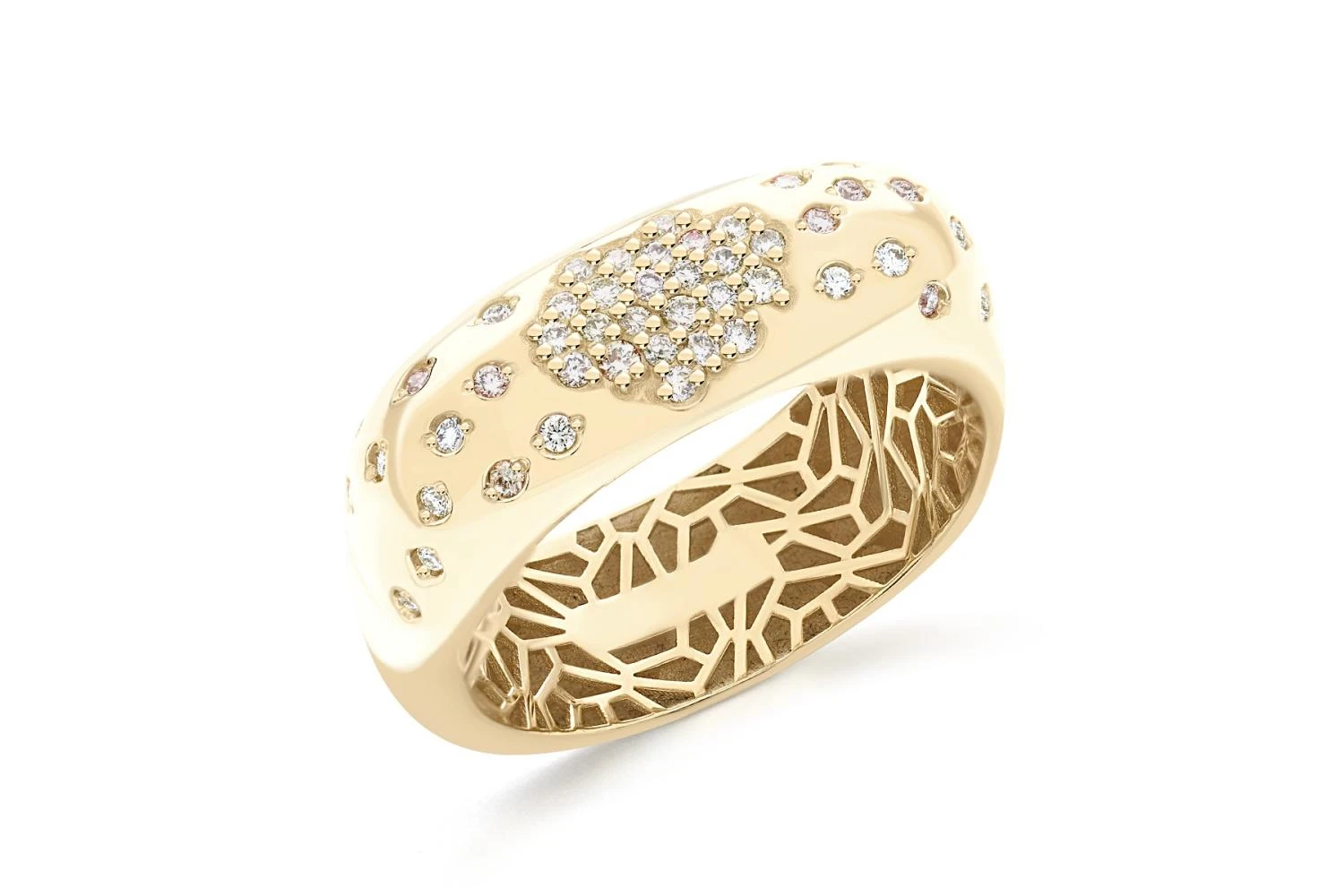 Кольцо из жёлтого золота с 51 бриллиантами