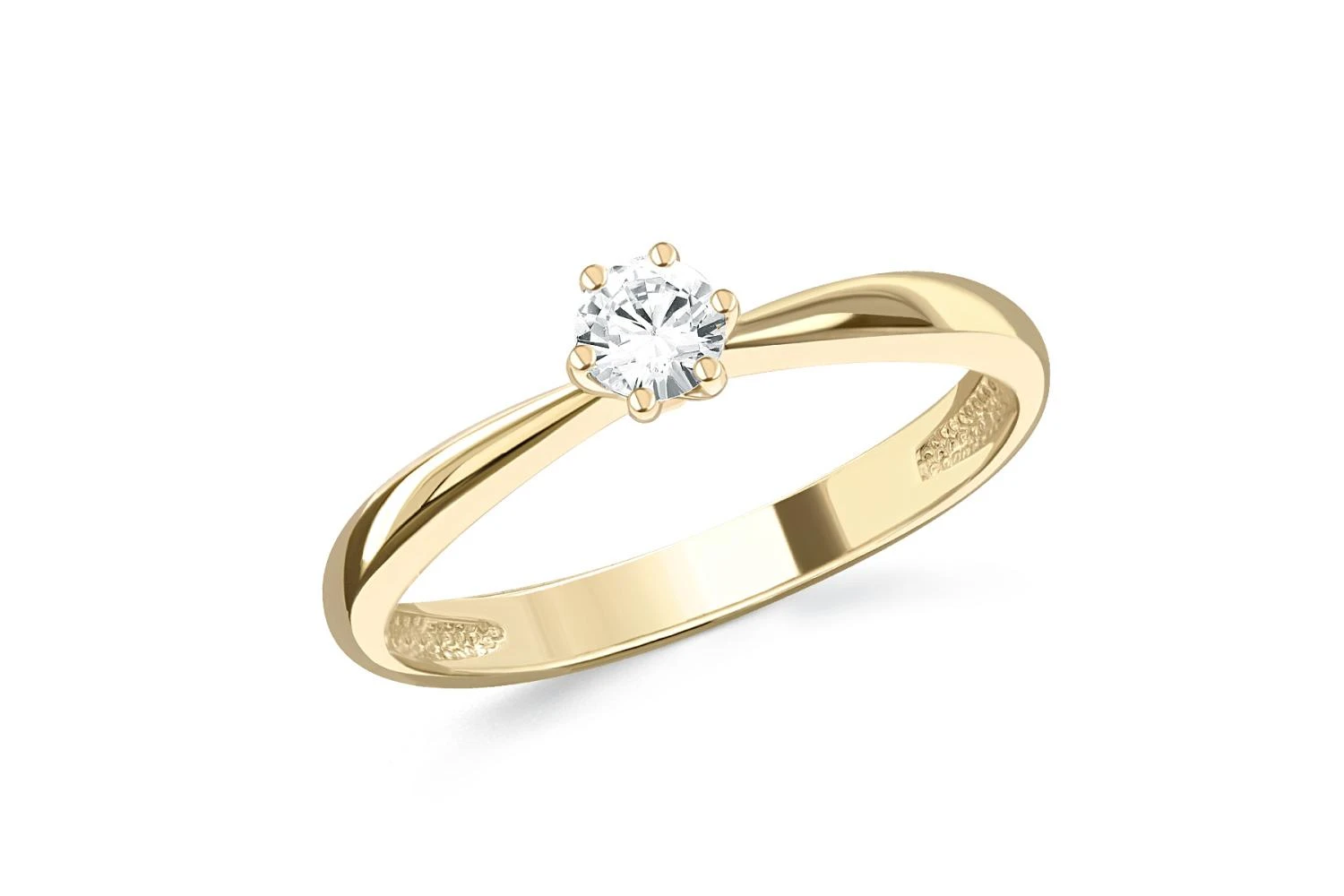 Кольцо из жёлтого золота с бриллиантом