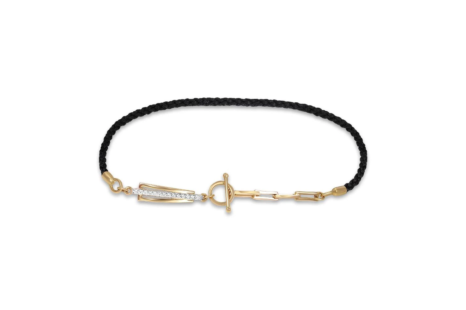 Браслет из жёлтого золота с 14 фианитами