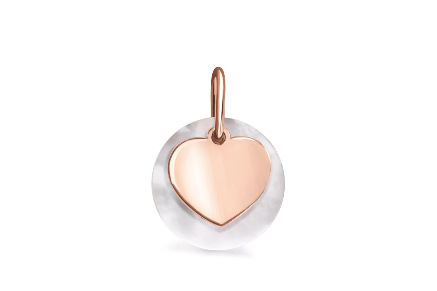 Подвеска из красного золота с перламутром