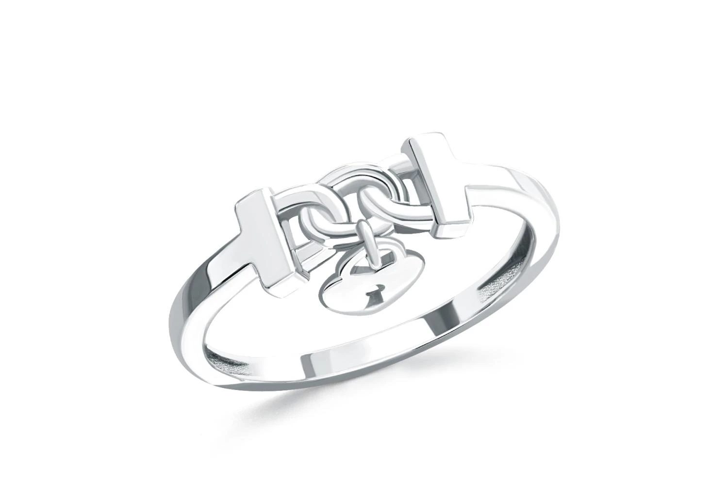 Кольцо из белого золота без вставок