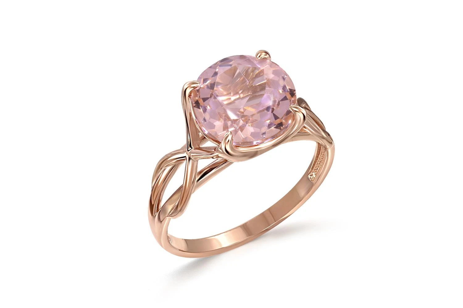 Кольцо из красного золота с ситаллом