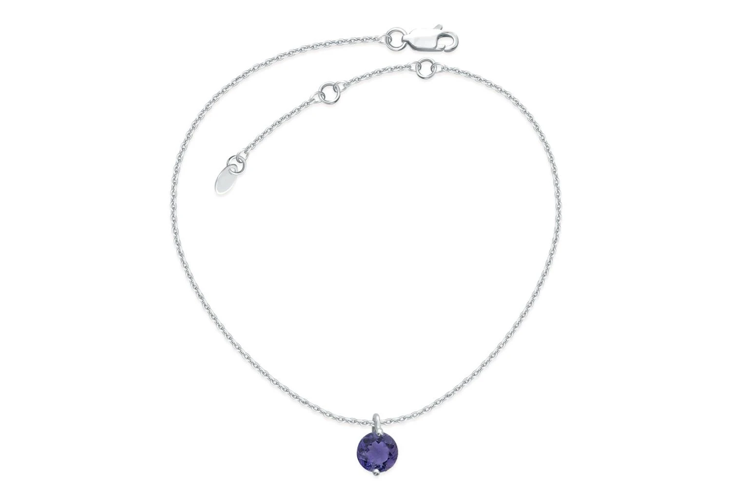 Колье из белого золота с иолитом