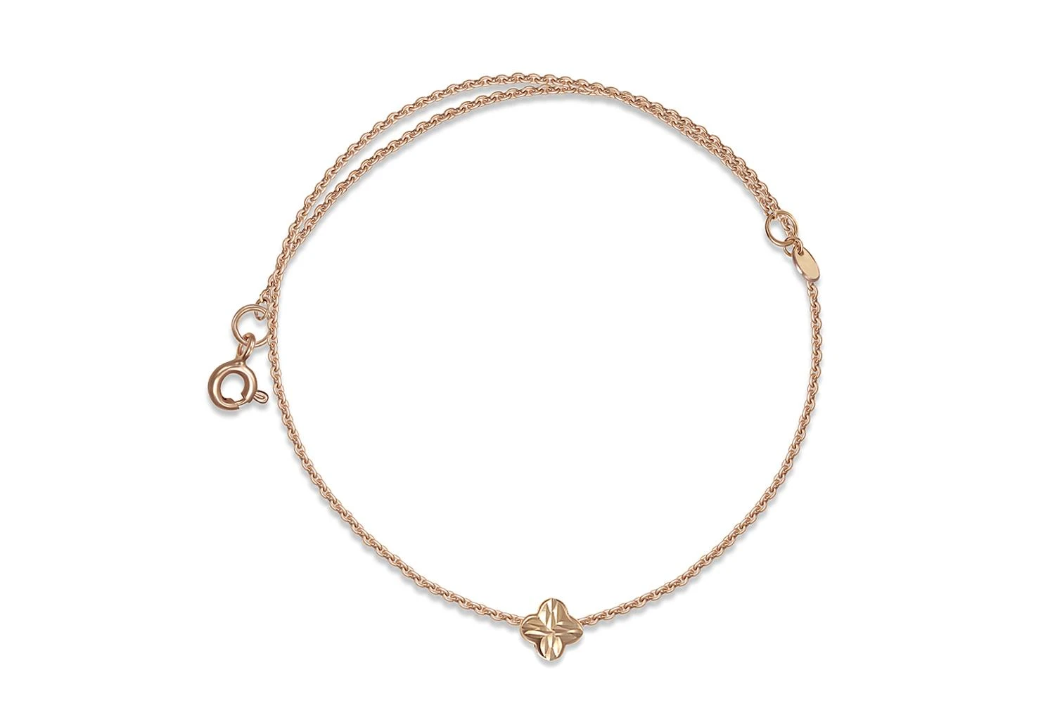 Колье Клевер из красного золота без вставок