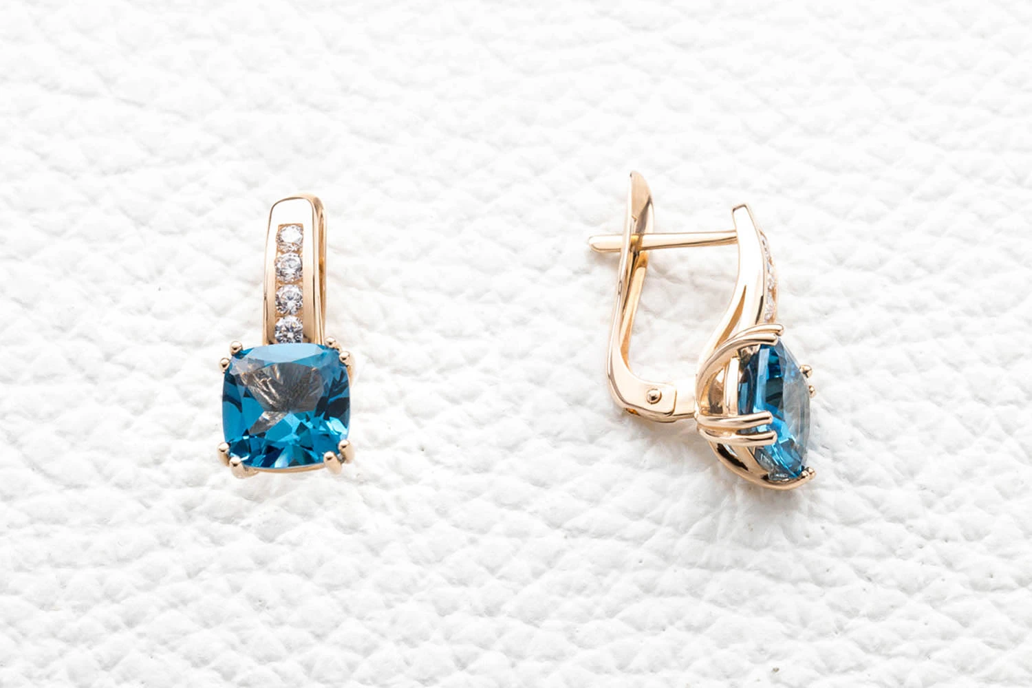 Серьги из красного золота с 10 топазами лондон