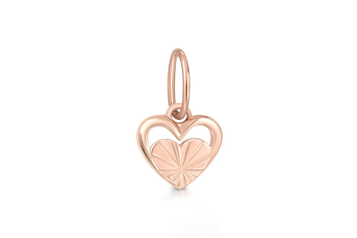 Подвеска Сердце из красного золота без вставок