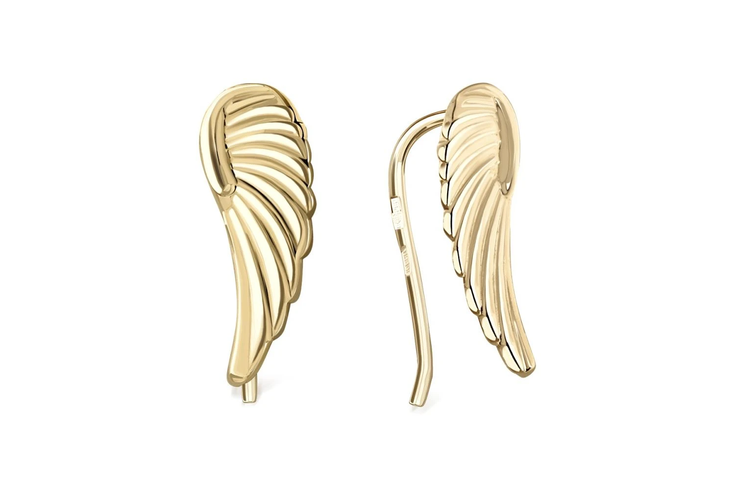 Серьги из жёлтого золота без вставок