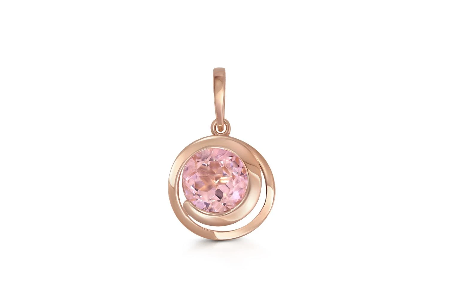 Подвеска из красного золота с ситаллом