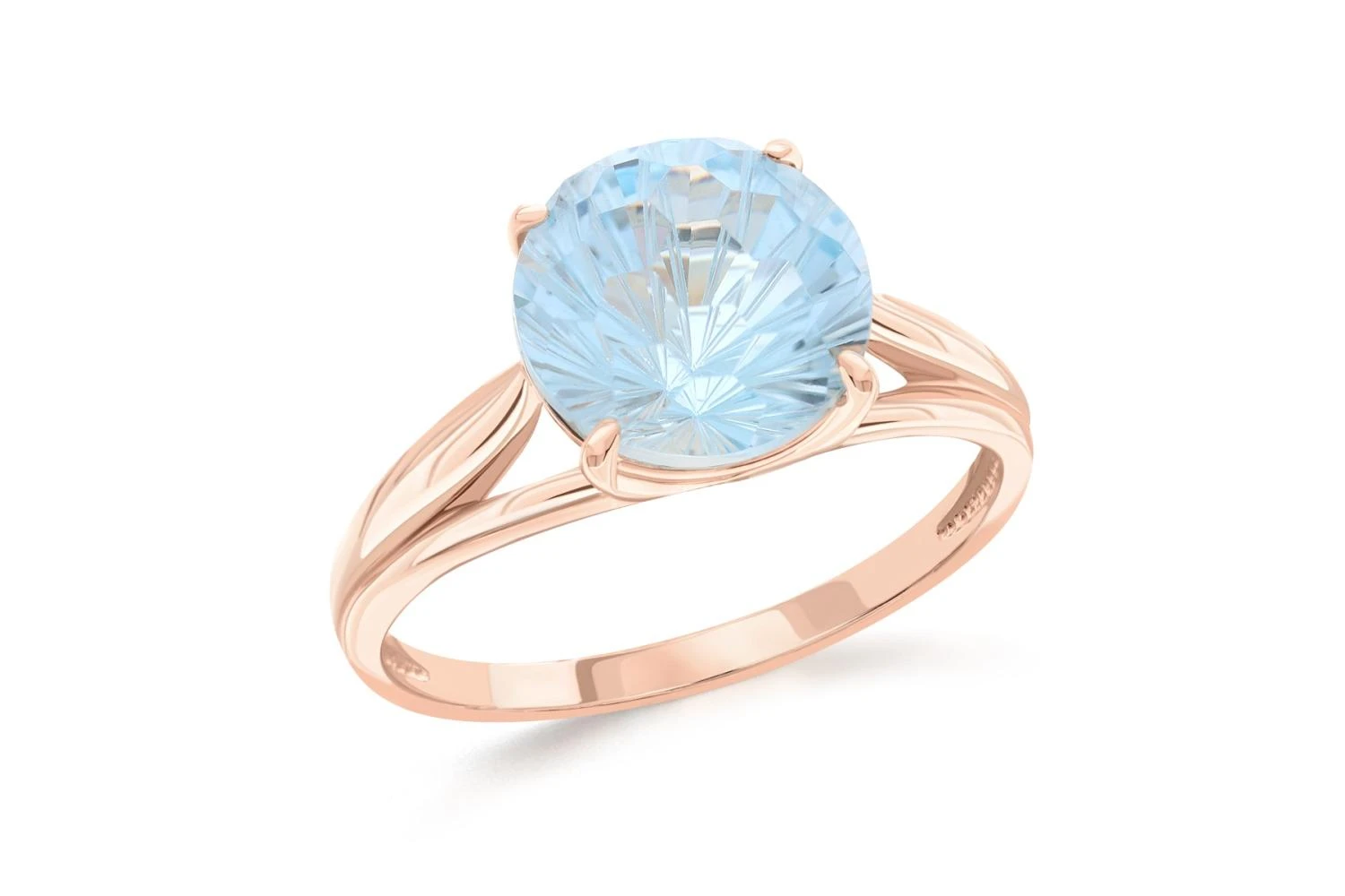 Кольцо из красного золота с топазом sky