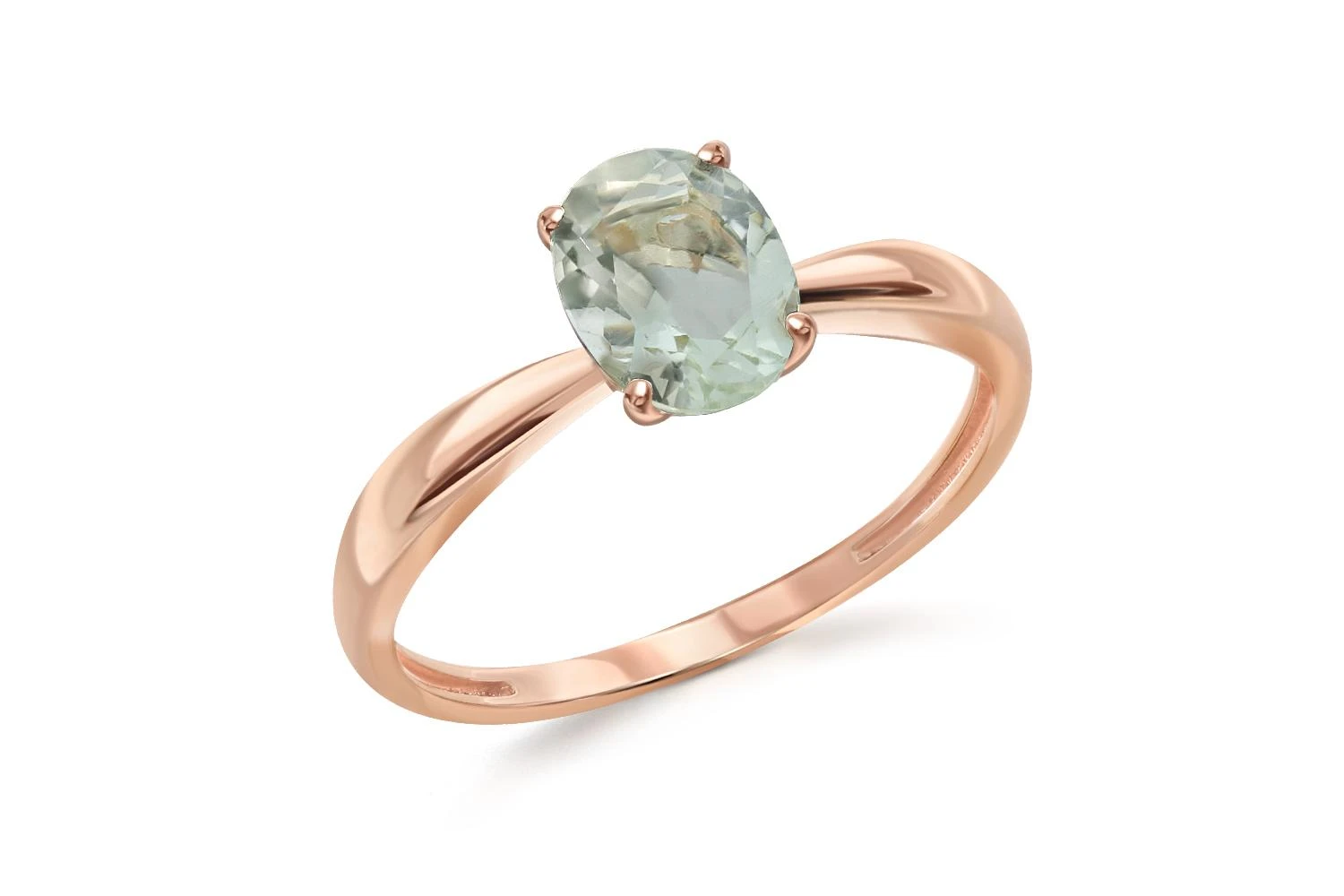 Кольцо из красного золота с аметистом