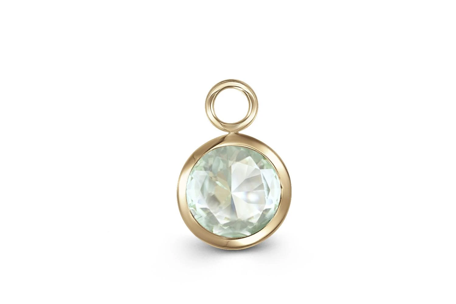 Подвеска серёг-трансформеров из жёлтого золота с аметистом