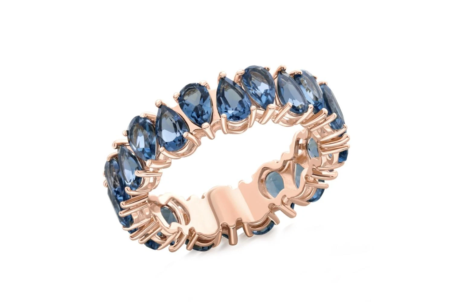 Кольцо из красного золота с 26 топазами лондон