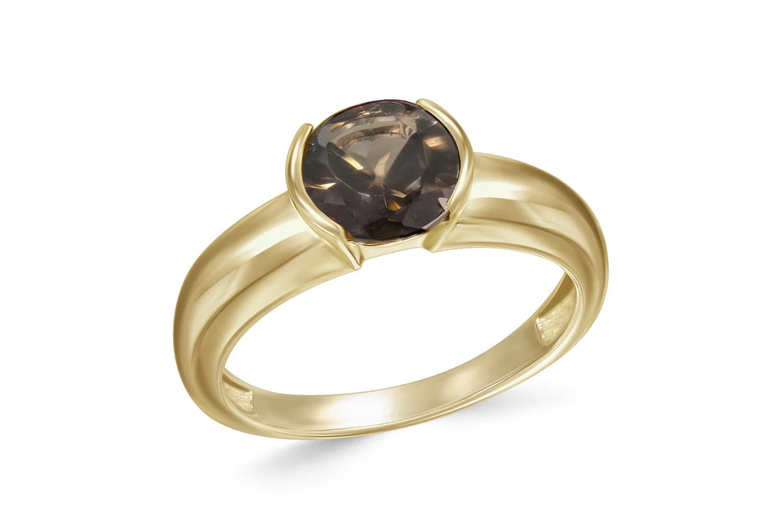 Кольцо из жёлтого золота с раухтопазом