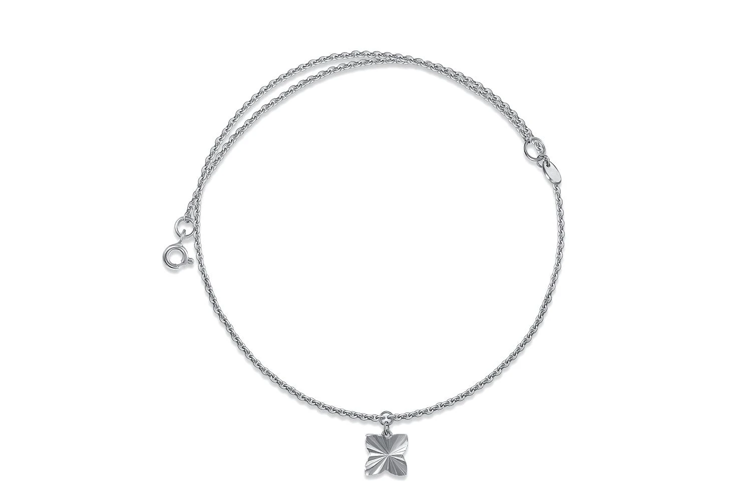 Колье Клевер из белого золота без вставок