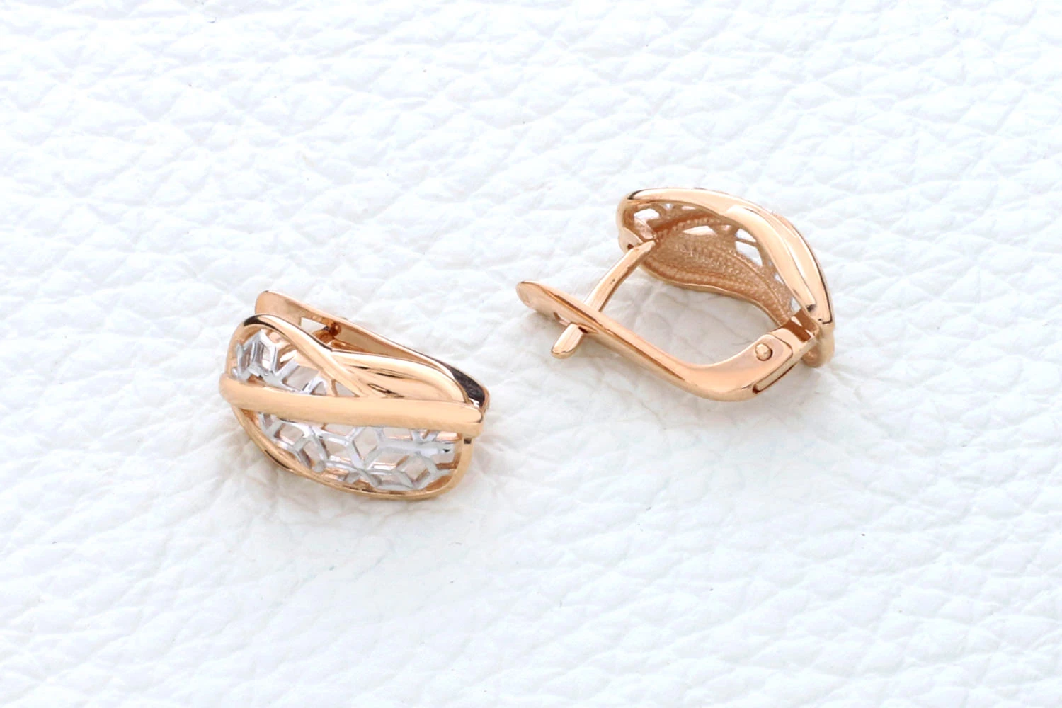 Серьги из красного золота без вставок