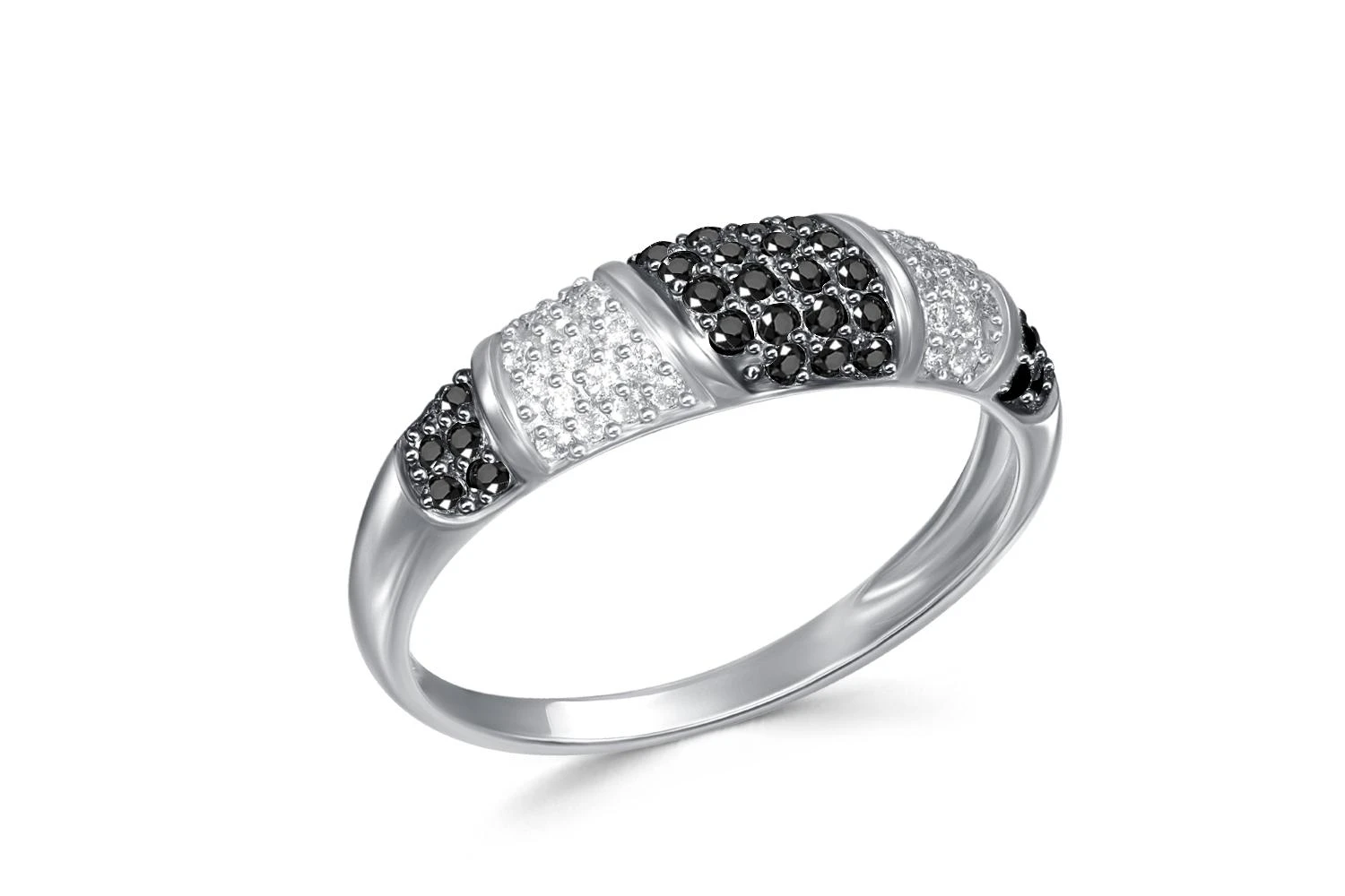 Кольцо из белого золота с 70 бриллиантами