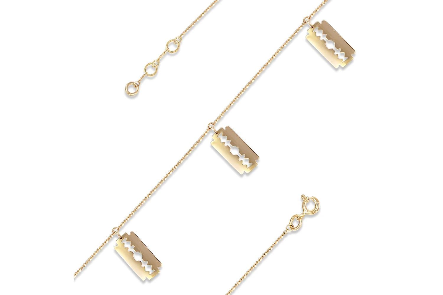 Браслет Лезвие из жёлтого золота без вставок