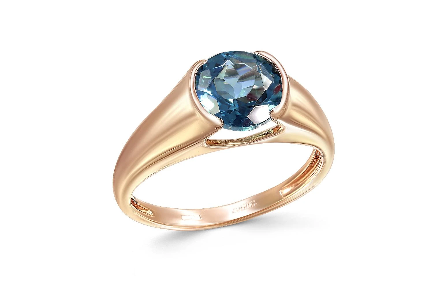 Кольцо из красного золота с топазом лондон