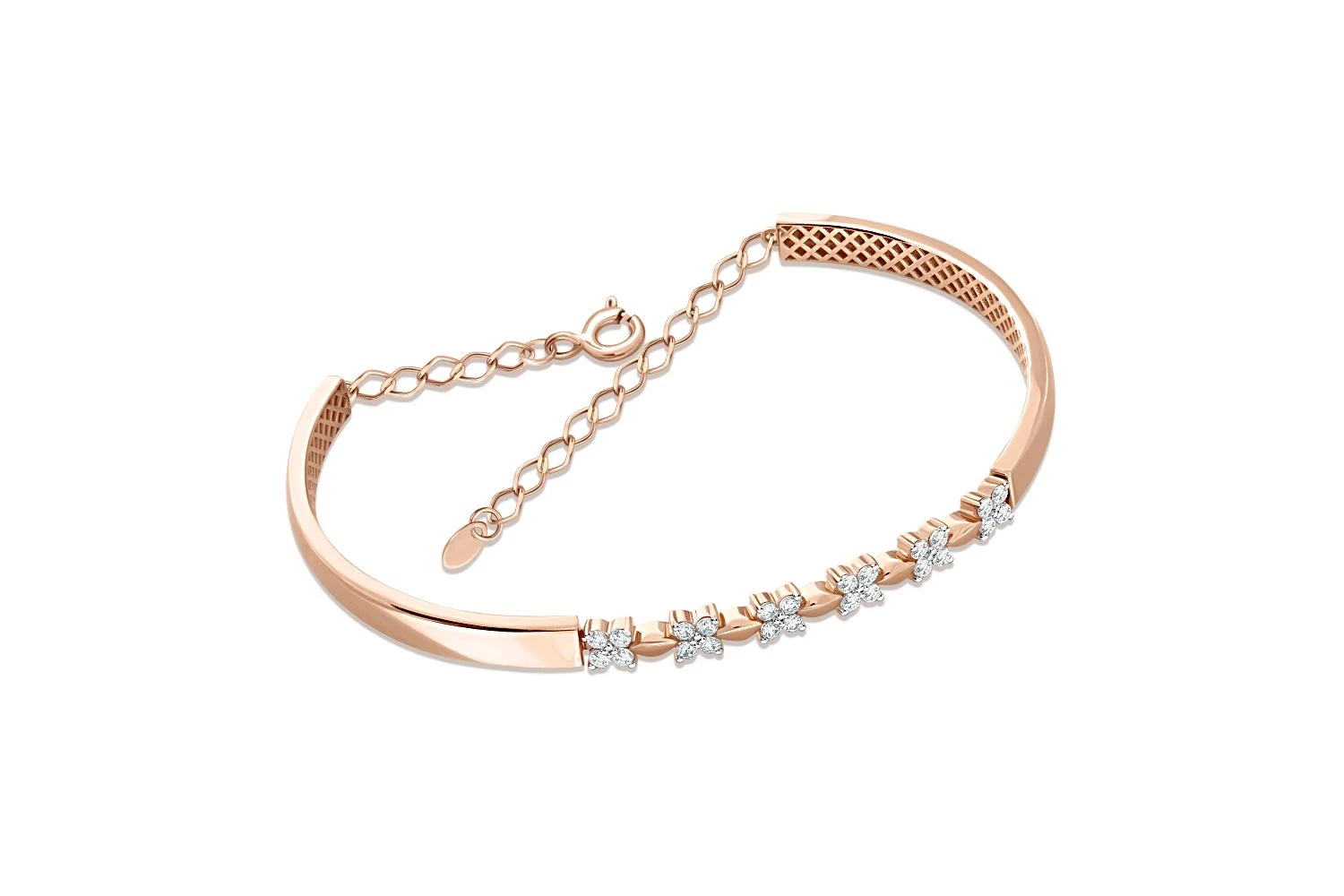 Браслет Цветок из красного золота с 24 бриллиантами