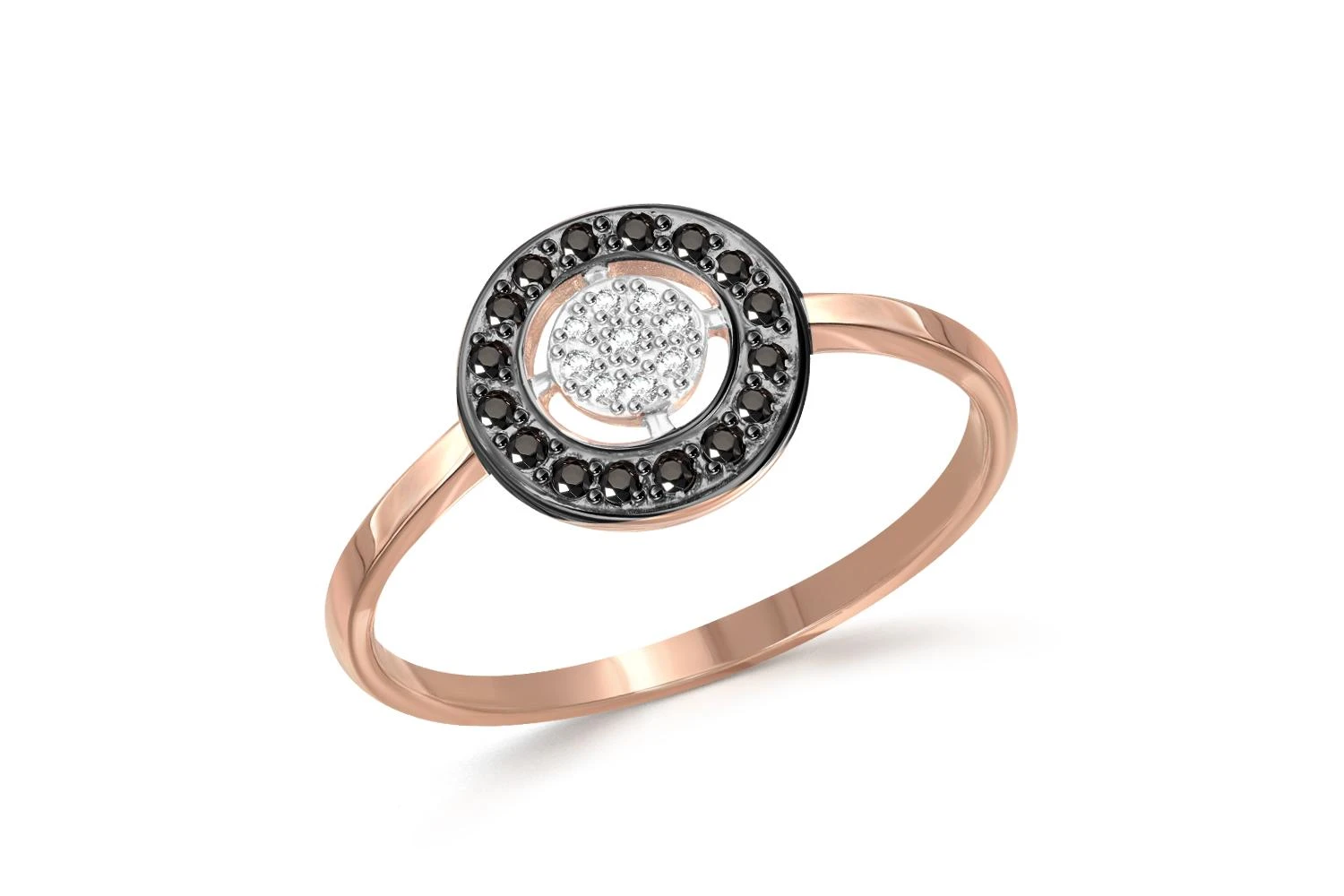 Кольцо из красного золота с 25 бриллиантами