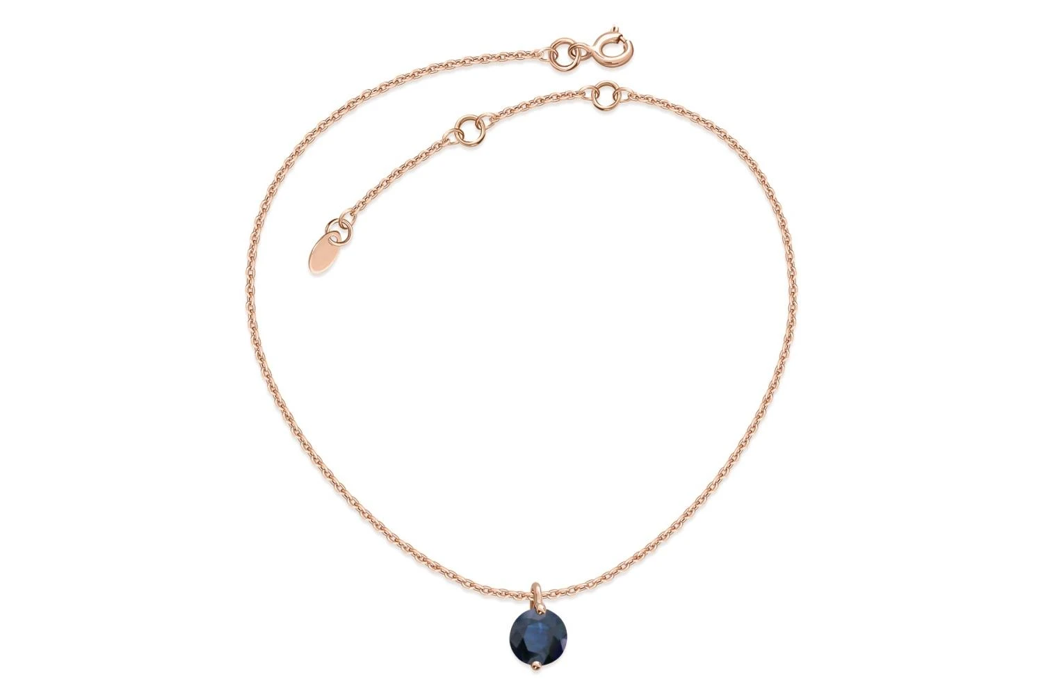 Колье из красного золота с сапфиром