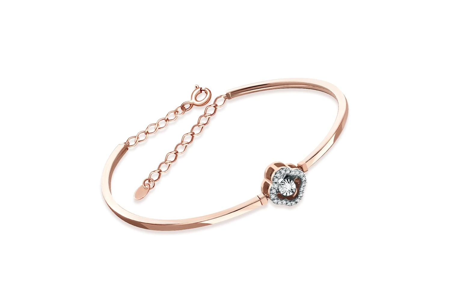 Браслет из красного золота с 21 бриллиантами