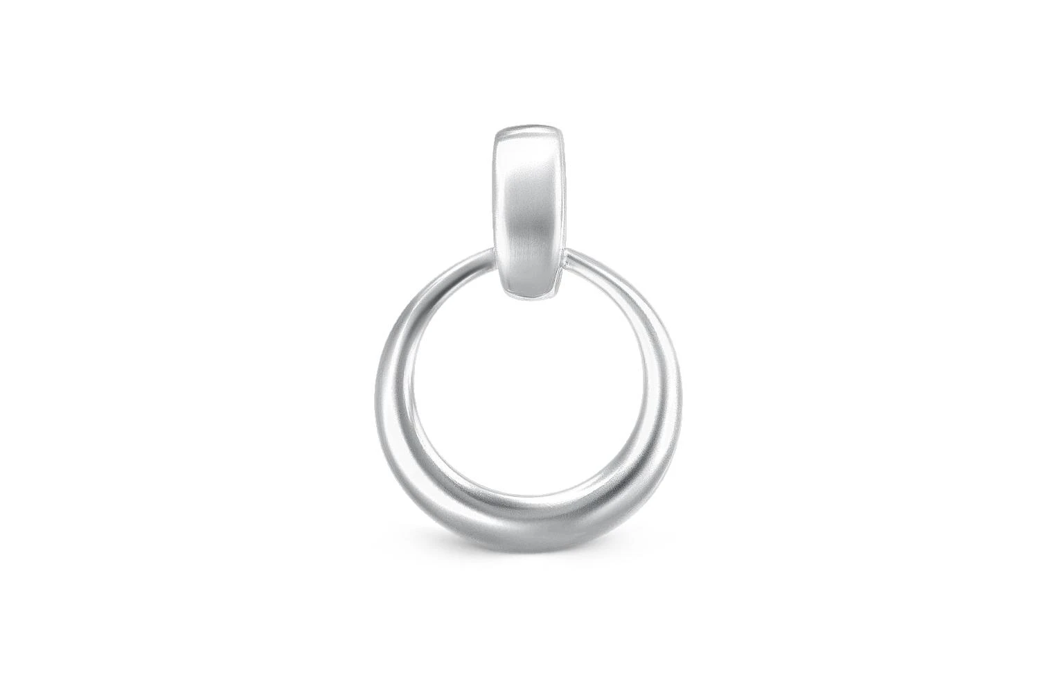 Подвеска Круг из белого золота без вставок