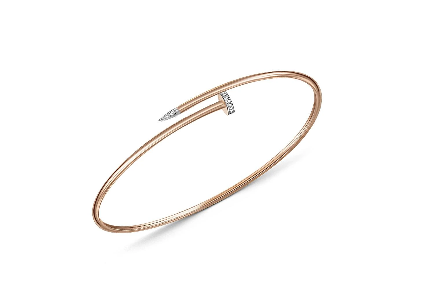 Браслет Гвоздь из красного золота с 18 бриллиантами