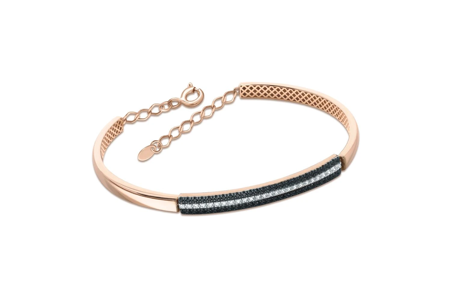 Браслет Дорожка из красного золота с 78 фианитами