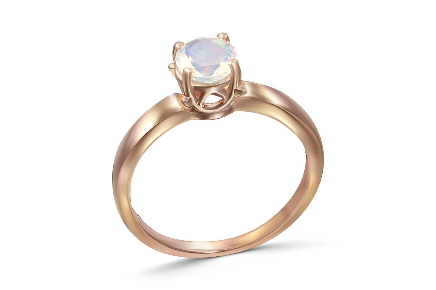 Кольцо из красного золота с опалом