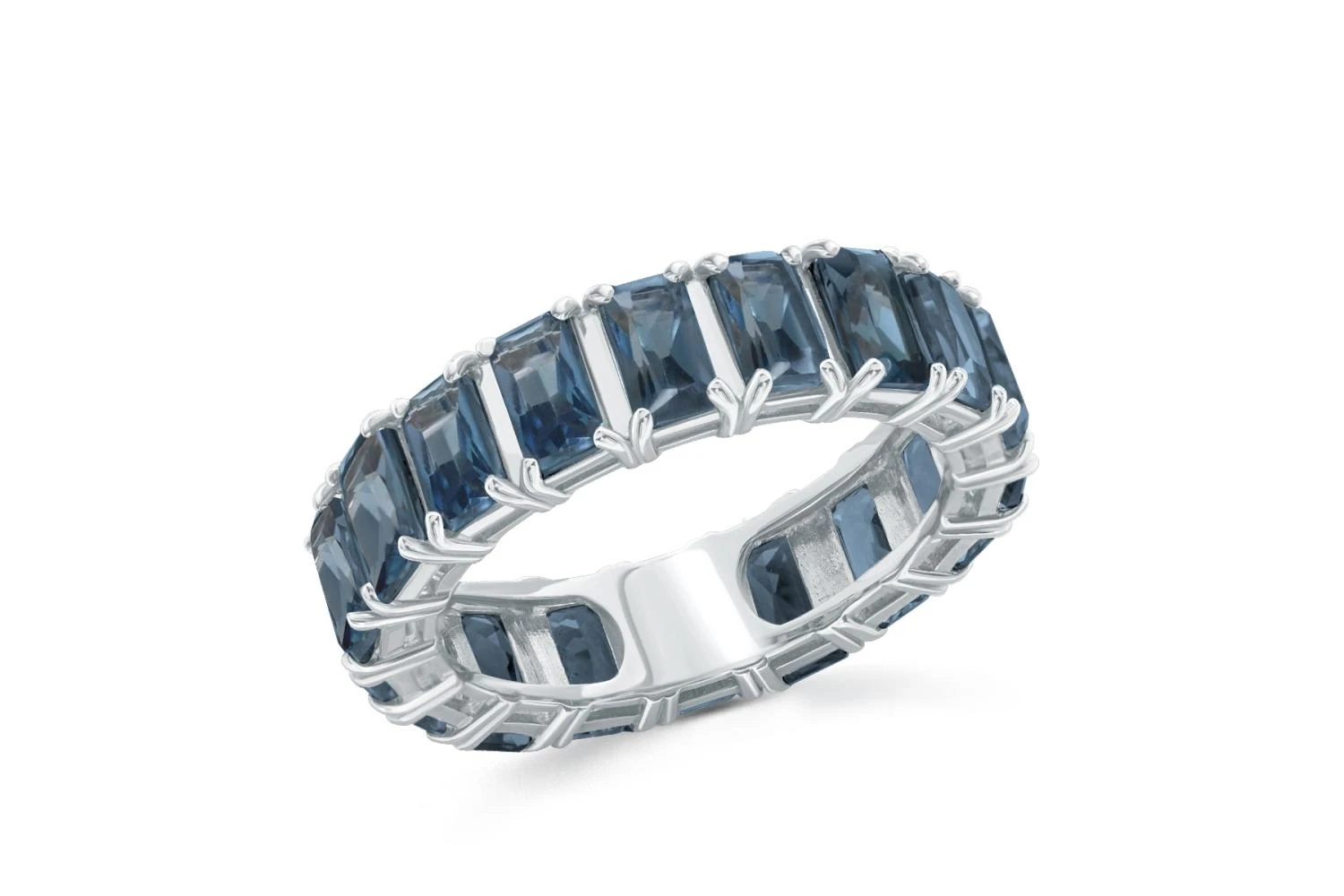 Кольцо Дорожка из белого золота с 18 топазами лондон