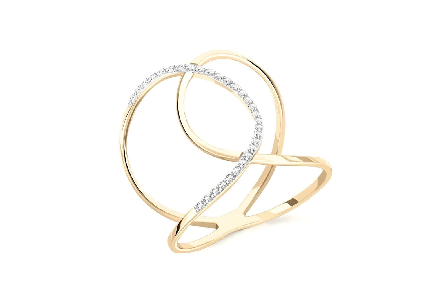 Кольцо из жёлтого золота с 30 бриллиантами