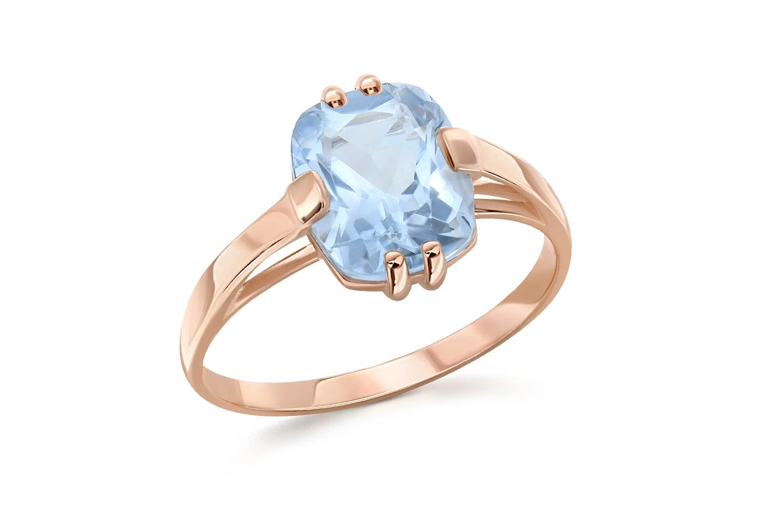 Кольцо из красного золота с топазом sky