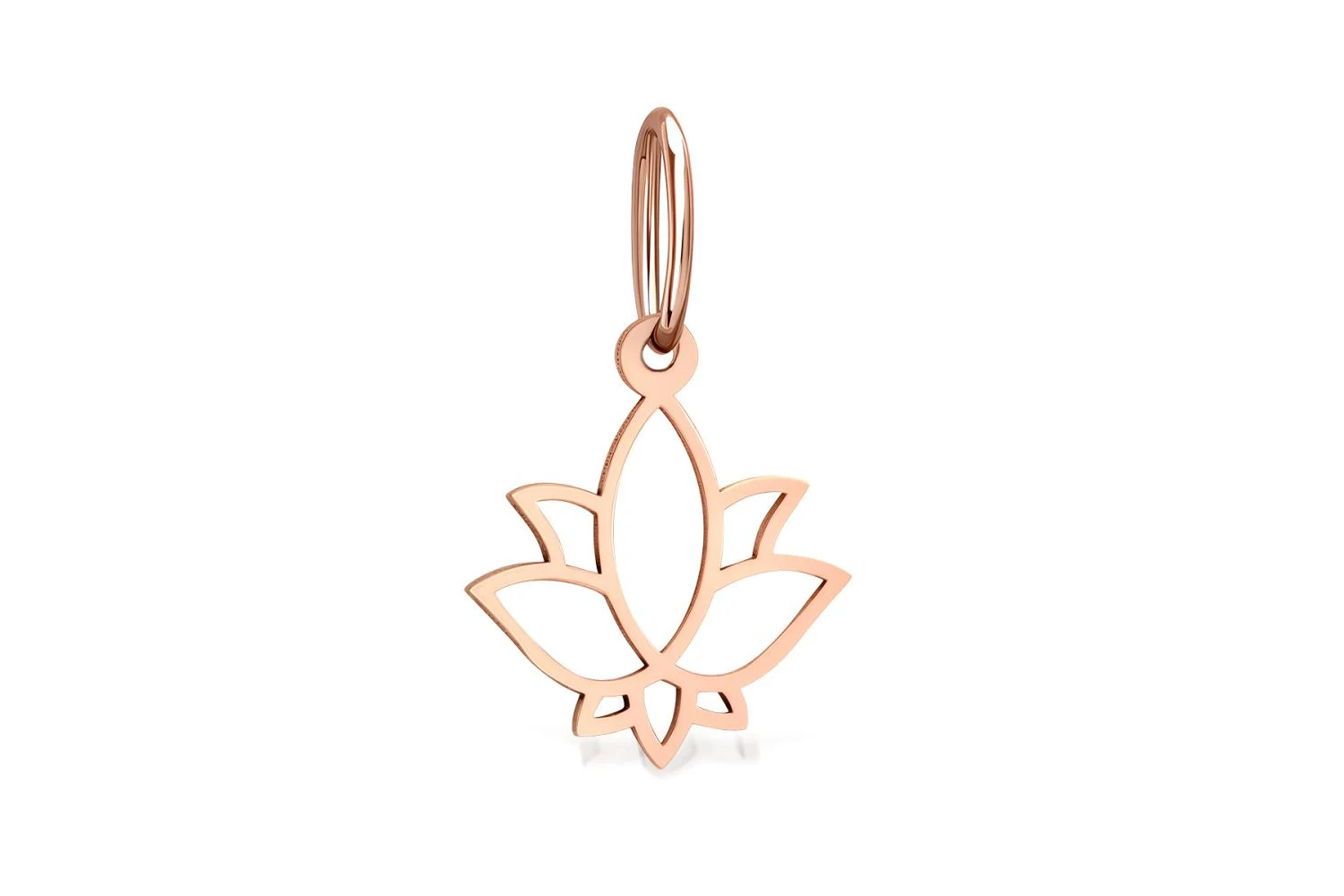 Подвеска Цветок из красного золота без вставок